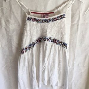 Embroidered Floral Tank Top